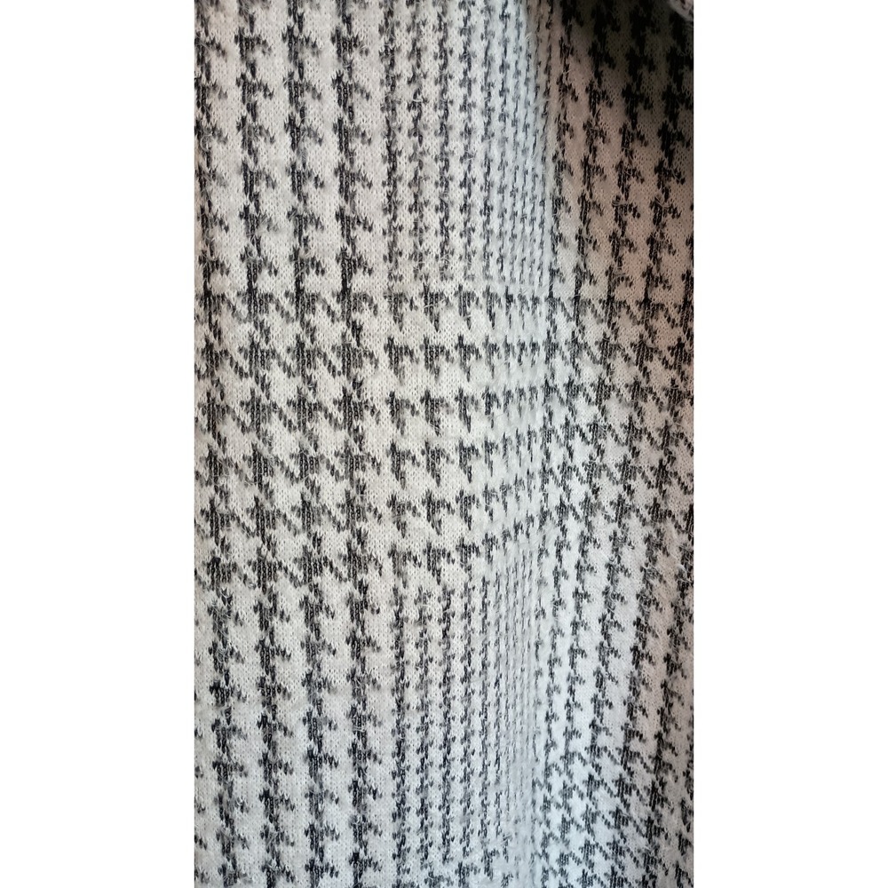 Calvin Klein L Grey Houndstooth Plaid Open Front Soft Knit Coatigan NWT - Picture 5 of 12
